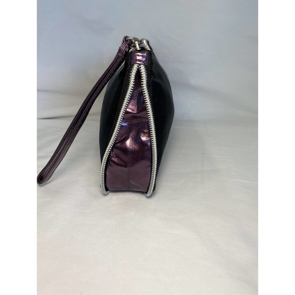 Lancome Signature Black & Purple Makeup Cosmetic Nylon Handbag Clutch Purse NWOT - Picture 4 of 8